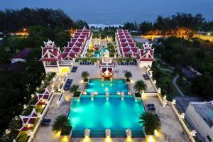 an aerial view of the resort at night at Grand Pacific Sovereign Resort & Spa in Cha Am