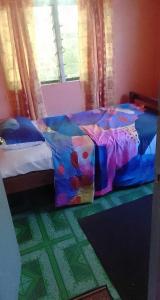 Un pat sau paturi într-o cameră la Kapeta Cabin