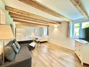 Televiisor ja/või meelelahutuskeskus majutusasutuses Furnished Living Room in Günsberg Solothurn