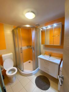 Kopalnica v nastanitvi Apartmaji Paletino