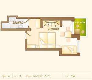 Půdorys ubytování Hotel-Pension Egger