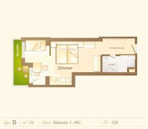 Půdorys ubytování Hotel-Pension Egger