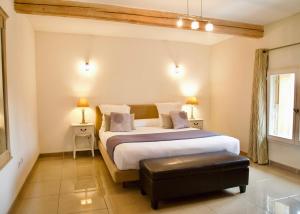 1 dormitorio con 1 cama grande en una habitación en A Propos - Chambres d'Hôtes, en Orange