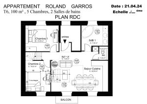 Plano del piso del apartamento en condominio Randgard en DUPLEX 5 chambres Cannes, en Cannes