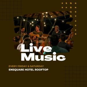 a movie poster for a live music event at Ensquare Hotel & Hostel - 2 Bedroom Apartments & Dorms With Kitchen, Rooftop River View Cafe, Live Events in Rishīkesh