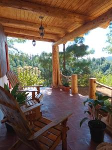 Μπαλκόνι ή βεράντα στο Finca Chuchiyá cabañas Tecpan