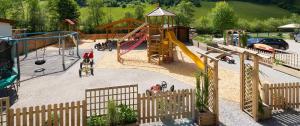 an aerial view of a playground in a park at Hotel-Pension Egger in Grossarl