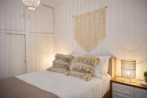 Ένα ή περισσότερα κρεβάτια σε δωμάτιο στο Casa Castello Chios