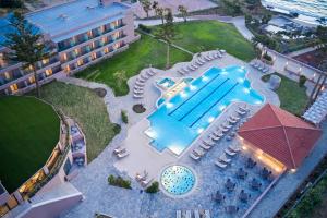 an overhead view of a hotel with a swimming pool at Ammos Luxury Resort in Mastichari