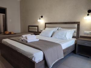 Postel nebo postele na pokoji v ubytování VILLA ANESTIS