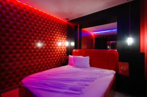 Postel nebo postele na pokoji v ubytování Motel Messalina