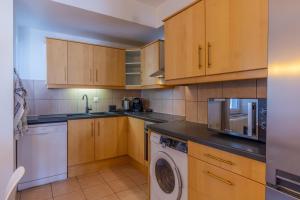 Dapur atau dapur kecil di Appartement avec vue sur vignoble