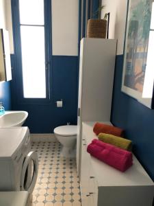 een badkamer met toilet en wastafel bij Central Station apartment in Nice +19 foto's