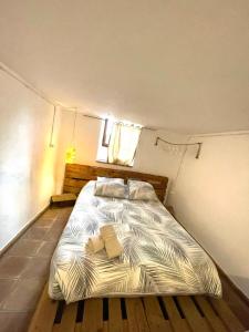 Säng eller sängar i ett rum på Casa Las Cuadras