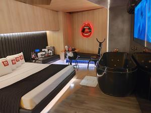 Posezení v ubytování MOTEL STUDIO A
