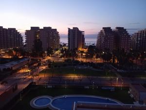 Východ nebo západ slunce při pohledu z apartmánu nebo okolí