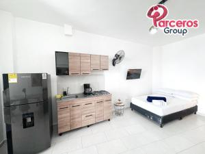 Dapur atau dapur kecil di Apartamentos Amoblados En La Circunvalar Sector La Rebeca