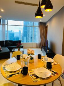 Posezení v ubytování KLCC Vortex Apartment Suites kula Lumpur