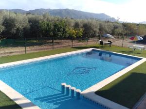 una piscina en medio de un patio en Alojamiento Pedro El Duque, en Pliego
