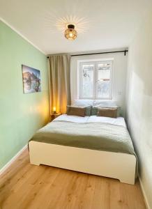 1 dormitorio con 1 cama grande en una habitación en StayNature 2BR App. Altstadt, en Bad Reichenhall
