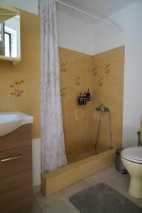 Bilik mandi di Cosy guest house with private yard