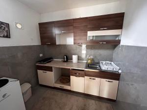 a kitchen with a sink and a counter top at Anton Residences in Kočani
