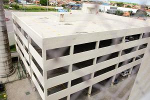 an overhead view of a building under construction at Apartamento Aconchegante próximo à Arena Castelão in Fortaleza