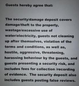 a document with the textyss mercy agree that the securitynance deposit covers damage at Single Room in Wollongong near Uni in Keiraville