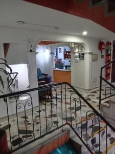 Kuchyň nebo kuchyňský kout v ubytování Hotel Manhattan City
