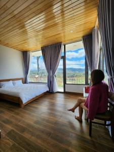Voodi või voodid majutusasutuse Khu Nghỉ Dưỡng View Triệu Mây toas