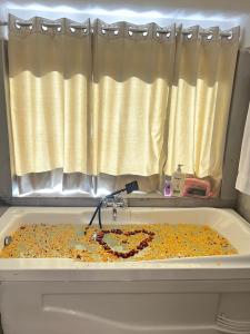a bath tub filled with lots of sprinkles at Ch'i SoulStone Retreat in Sainj