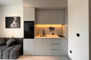 Η κουζίνα ή μικρή κουζίνα στο Modern Waveside Apartment No.3