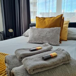 Voodi või voodid majutusasutuse Hotel 't Witte Huys Scheveningen toas