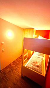 Ein Etagenbett oder Etagenbetten in einem Zimmer der Unterkunft Ferienwohnungen "Adventure Panorama" Appartement Falken Top 8