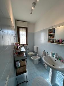 un bagno con lavandino e WC di La casetta di Molly a Forlì