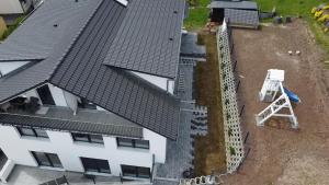 an aerial view of a roof of a house at Marko's Wohnung in Rudersberg