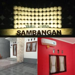 a red building with a sign that reads sambharan at Dee homes singaraja in Singaraja