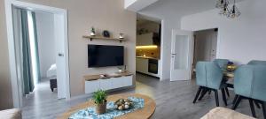 Televiisor ja/või meelelahutuskeskus majutusasutuses STEFAN apartment