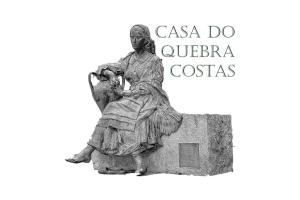 a drawing of a woman sitting on a statue at Quebra Costas House in Coimbra