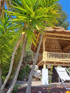 ein Resort mit Palmen vor einem Gebäude in der Unterkunft Spacious Dream Villa near Monaco in Roquebrune-Cap-Martin