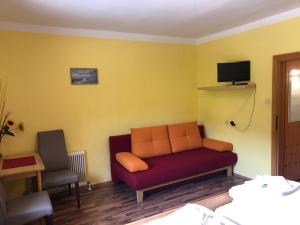 Televiisor ja/või meelelahutuskeskus majutusasutuses Hotel Ötscherblick