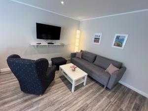 TV a/nebo společenská místnost v ubytování Ferienwohnung Alt Karin