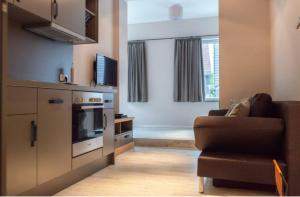 Kuchyň nebo kuchyňský kout v ubytování VALHALLA'S Hütte