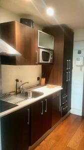 A kitchen or kitchenette at DUPLEX 2 PLANTAS - c ALCALA-IFEMA-VENTAS- JARDIN & PARKING PRIVADOS- SUITES BOUTIQUE WH