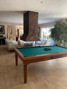 a living room with a pool table in the middle at DIVO in Trans-en-Provence