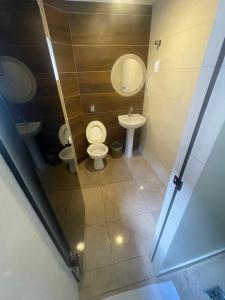 Koupelna v ubytování Hotel Belenzinho