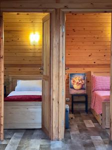 Postel nebo postele na pokoji v ubytování Ecolodge Vert, Benslimane