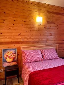 Postel nebo postele na pokoji v ubytování Ecolodge Vert, Benslimane