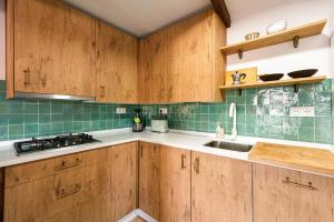 Dapur atau dapur kecil di Casa Rural con vistas espectaculares
