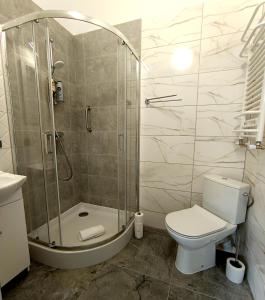Anders Home 1 في شتشتنو: حمام مع دش ومرحاض ومغسلة